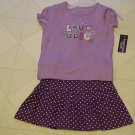 New Toddler Girls Outfit Size 24 Month Faded Glory Purple Top & Polka Dot Skirt New Toddler Girls Outfit Size 24 Month Faded Glory Purple Top & Polka Dot Skirt