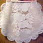 Brand New Pair Two White Lace 16" Round Fruit Pattern Doilies Doily Gift