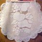Brand New Pair Two White Lace 16" Round Fruit Pattern Doilies Doily Gift