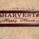 Wall Plaque Hanging Harvest Happy Hearts Wood Frame Oak Leaves 19" x 6" Wall Plaque Hanging Harvest Happy Hearts Wood Frame Oak Leaves 19" x 6"