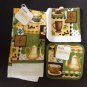 Kitchen Set New 5 Piece Coffee Pattern Dish Cloth Towel Pot Holder Hot Pad