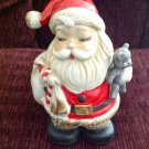 Antiqued Christmas Porcelain Santa Claus Still Bank Teddy Bear Homco #5407 Antiqued Christmas Porcelain Santa Claus Still Bank Teddy Bear Homco #5407