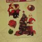 New Vinyl Static Window Clings Christmas Santa Claus Set 5 Holiday Decals