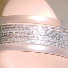New Bracelet Set 10 White & Gold Sparkly Metal Bangle Bracelets Jewelry