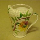Vintage Italy Hand Painted Flowers Floral Italian White Pottery Beverage Pitcher Vintage Italy Hand Painted Flowers Floral Italian White Pottery Beverage Pitcher