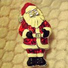 New Pin Brooch Santa Claus Christmas Silver Tone Enamel Figural Jewelry Bling New Pin Brooch Santa Claus Christmas Silver Tone Enamel Figural Jewelry Bling