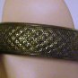 Vintage Brass Tone Textured Patterned Bangle Bracelet Costume Jewelry