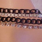 New Bracelet Silver & Black Chain Link Chains Rhinestone Strand Jewelry New Bracelet Silver & Black Chain Link Chains Rhinestone Strand Jewelry