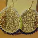 New Pierced Earrings Silver Tone Beaded Dream Catcher Dangle Dangling Jewelry