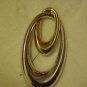 Pin Brooch Signed Monet Oval Gold & Silver Tone Costume Jewelry Free Shipping