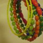 New Wrap Bracelet Beaded Yellow Green Orange Yellow Navy Turquoise Blue Beads