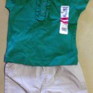 New Garanimals Classic Outfit Girls Size 12 Month Green T-Shirt Khaki Shorts New Garanimals Classic Outfit Girls Size 12 Month Green T-Shirt Khaki Shorts