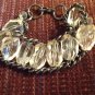 Bracelet Silver Chain Large Clear Pink Faceted Beads Costume Jewelry Bling
