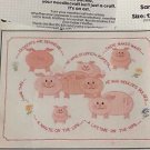 Watch Your Weight Bucilla Crewel Stitchery Kit Sampler 12" x 16" New Vintage Pig Watch Your Weight Bucilla Crewel Stitchery Kit Sampler 12" x 16" New Vintage Pig