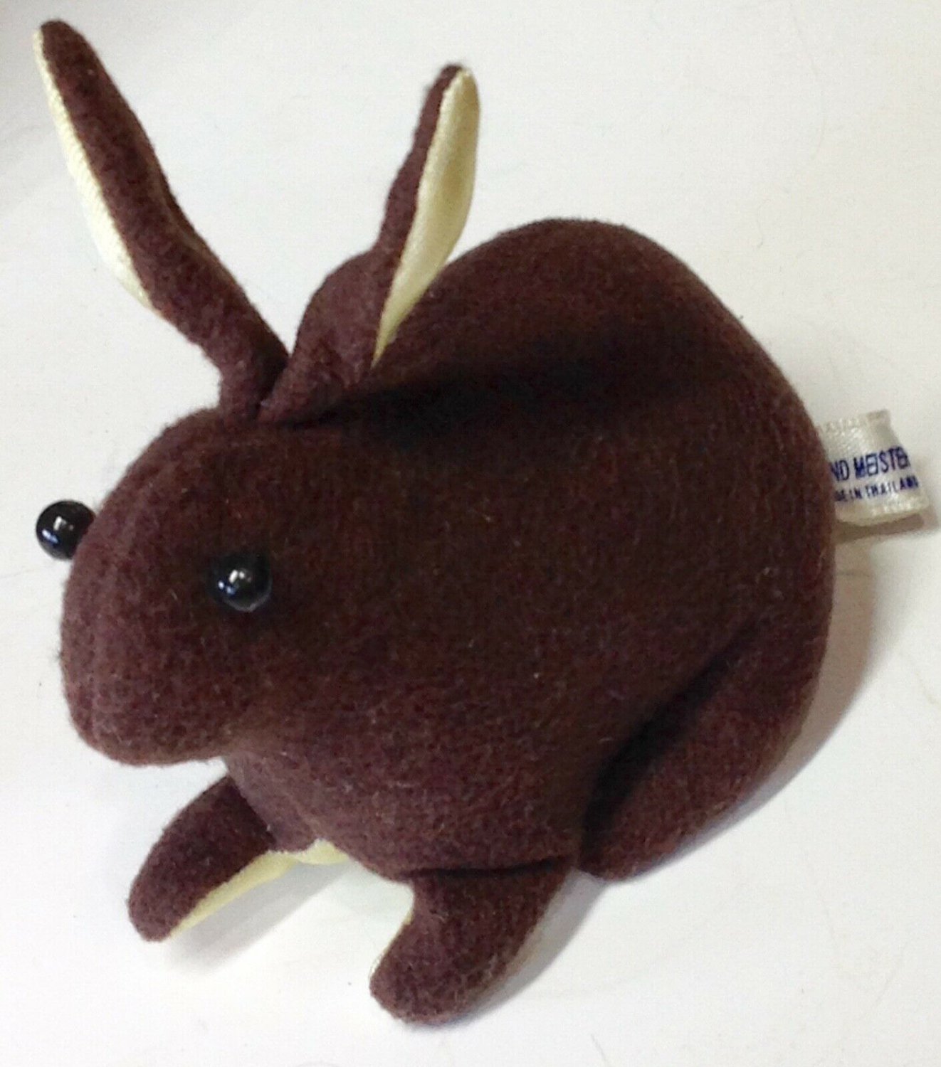 Sand Meister Figurine Brown Plush Chocolate Bunny Rabbit Figurine 3" Tall