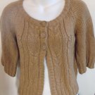 Ana Size Medium Petite Butterscotch 3 Button Short Cardigan Sweater Ana Size Medium Petite Butterscotch 3 Button Short Cardigan Sweater