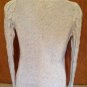 Old Navy Womens Jr Small White Long Sleeve Sweater Multi-Color Yarn Cable Knit