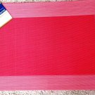Placemat Set 4 Woven Red White PVC New 11" x 17" Placemat Set 4 Woven Red White PVC New 11" x 17"