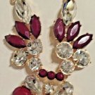 Necklace Crystal Rhinestones Brown Stones Gold Plated New One WInk Necklace Crystal Rhinestones Brown Stones Gold Plated New One WInk