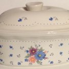 Flowered China Oval Roaster Baking Casserole Dish 11" x 6.5" x 3.5" Vintage Flowered China Oval Roaster Baking Casserole Dish 11" x 6.5" x 3.5" Vintage