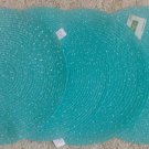 Placemat Set 4 Turquoise Blue Woven Round 15" New