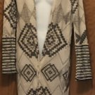 Maurices Womens Long Hooded Cardigan Sweater Size XS Aztec Pattern Maurices Womens Long Hooded Cardigan Sweater Size XS Aztec Pattern