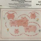 Bucilla Sampler Needlework Crewel Kit Weight Loss Pigs 12" x 16" Vintage