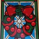 Static Window Clings Nostalgic Stained Glass Christmas Pine Wreath New Static Window Clings Nostalgic Stained Glass Christmas Pine Wreath New