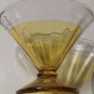 Pedestal Candy Dish Amber Etched Glass Vintage