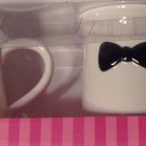 His Bow Tie & Hers Lipstick Coffee Mug Set Porcelain His Bow Tie & Hers Lipstick Coffee Mug Set Porcelain