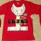Ugly Christmas T-Shirt Kids Size XL 14/16 Unisex Long Sleeve Santa Red New