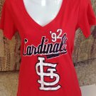 Ladies T-shirt St. Louis Cardinals Baseball 92 Red New Size Medium