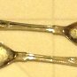 Silverplate Salad Serving Set Spoon Fork Harvest Fruit Leaves Grapes Vintage