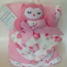 Regent Pink White Plush 30x40 Baby Blanket & Matching Kitten Loveu 2 Pc Set