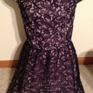Three Pink Hearts Juniors Size 3 Black Lace Over Lavender Dress