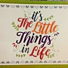 Placemat Set of 4 Its The Little Things In Life Motto 12" X 18" Vinyl New Placemat Set of 4 Its The Little Things In Life Motto 12" X 18" Vinyl New