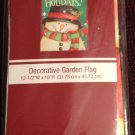 Christmas Garden Flag 12"x18" Snowman Happy Holidays New