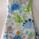 Angel of Mine Dinosaur Soft 30x30 Baby Blanket Lovey Blue Green New