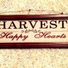 Wall Plaque Harvest Happy Hearts Wood Frame Oak Leaves 19" x 6" Wall Plaque Harvest Happy Hearts Wood Frame Oak Leaves 19" x 6"