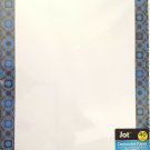 Computer Print Paper Pkg 40 Sheets Blue & Black Geometric Border Stationary New