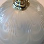 Ceiling Light Fixture Clear Satin Glass Shade Drape Pattern