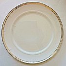 Salem China Dinner Plate Ivory 23 Kt Gold Trim Symphony Pattern Vintage 9"