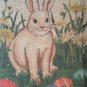 Burlap Happy Easter Bunny & Eggs Wall Hanging New w/Tags 15"x11"