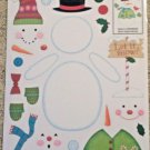 Static Window Clings Build A Christmas Snowmen Sheet of 27 New Static Window Clings Build A Christmas Snowmen Sheet of 27 New