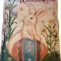 Burlap Welcome Easter Bunny Wall Hanging New With Tags 15"x11"