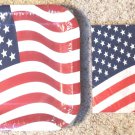 Patriotic 4th of July Paper Plates & Napkins Set Waving USA American Flag Patriotic 4th of July Paper Plates & Napkins Set Waving USA American Flag