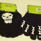 Halloween Childrens Black Gloves Skull Bones Goth Glow In The Dark New Age 8+ Halloween Childrens Black Gloves Skull Bones Goth Glow In The Dark New Age 8+