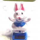 Solar Easter Bunny Figurine Sun Powered Blue Vest Moves in Sunlight Solar Easter Bunny Figurine Sun Powered Blue Vest Moves in Sunlight