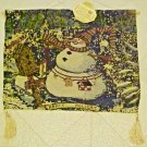 Tapestry Wall Hanging Jolly Snowman Christmas Winter 13" x 16" Tapestry Wall Hanging Jolly Snowman Christmas Winter 13" x 16"