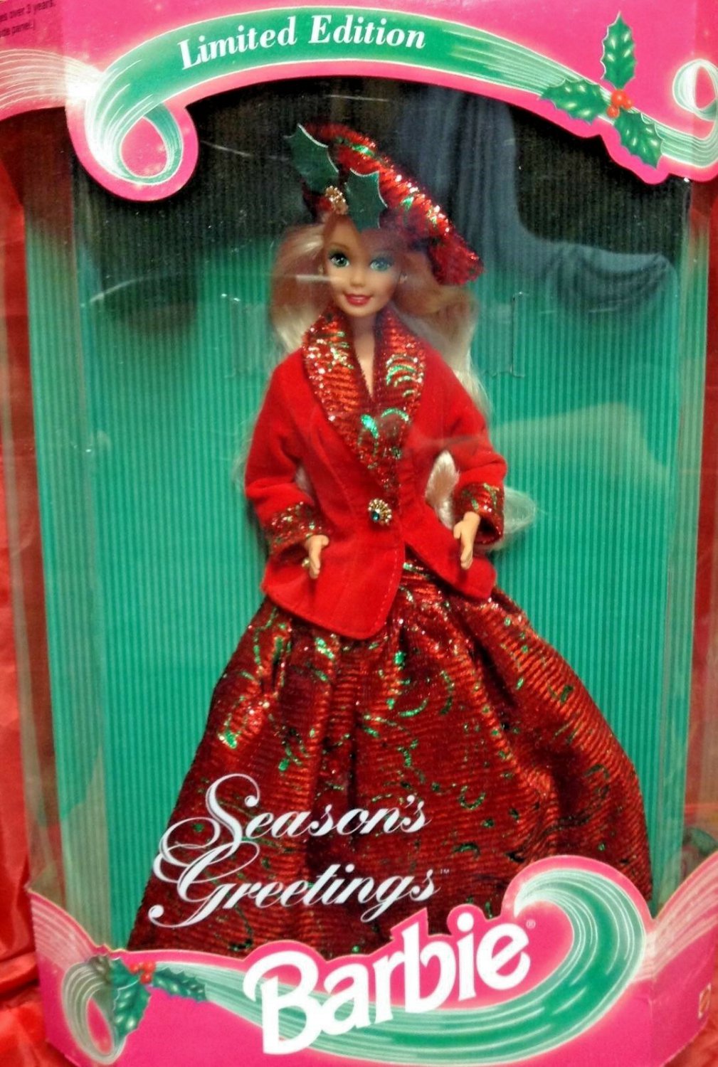 Mattel Barbie Doll Seasons Greetings 1994 Nrfb 12384